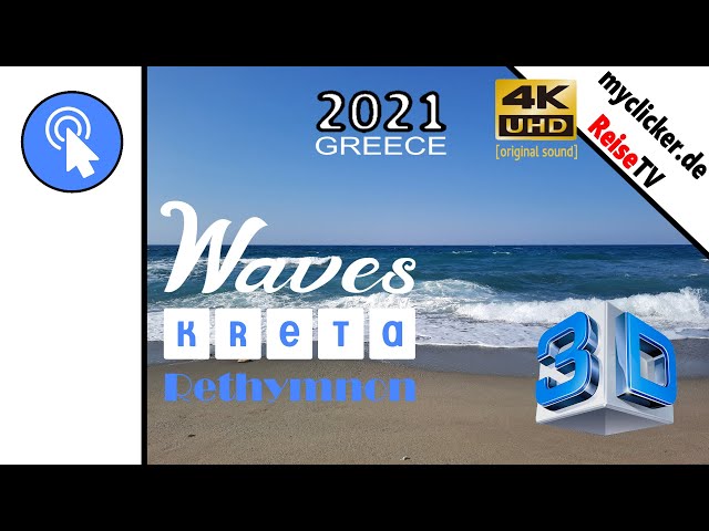 Kreta Spilies beach strand waves 3D 180° Sonnenuntergang 4k original sound vuze xr dji Sommer 2021