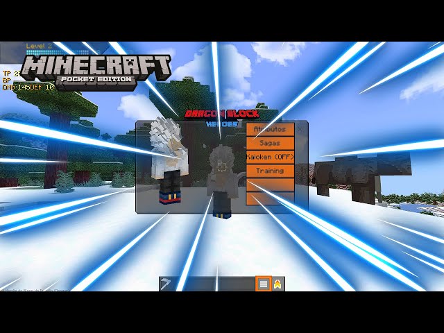 SAIU!!!NOVA MELHOR ADDON DE DRAGON BALL IGUAL AO DE PC PARA MINECRAFT PE!!😱😱😱(Dragon Block Heroes)