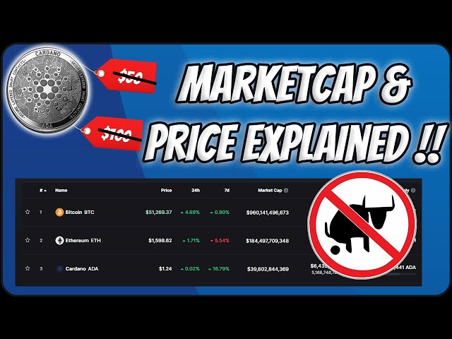 Cardano Price and Market Cap Explained | NO BS $100 Predictions!