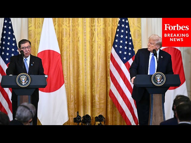 Trump Asked Point Blank If He'll Put Tariffs On Japan—With Japanese PM Standing Feet Away