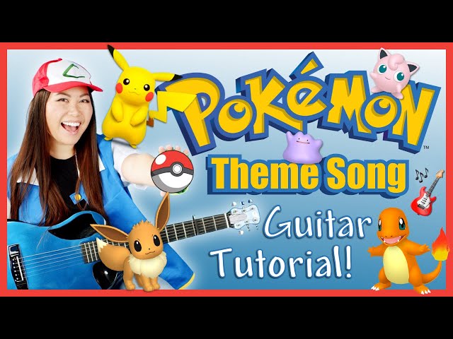 How To Play Pokemon Theme Song on Guitar! 🎸 Beginner Tutorial & FREE Guide w/ Chords & Lyrics! 📝