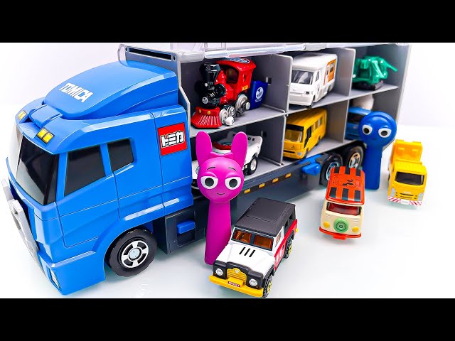 Disney Pixar Car | Unbox 12 Mysterious Disney Cars Hidden in The Giant Tomica Convoy | Fun Cars