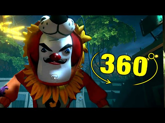 LION CLOWN NEIGHBOR JUMPSCARE 360 - Hello Neighbor Secret Neighbor New Update