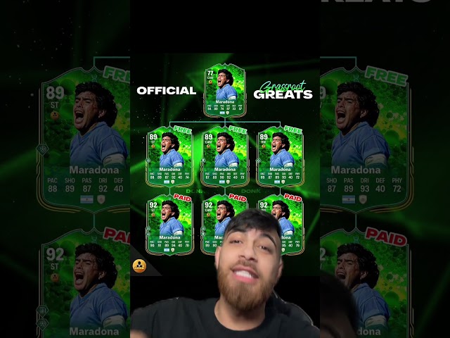 Diego maradona free card evolution in eafc25!!!