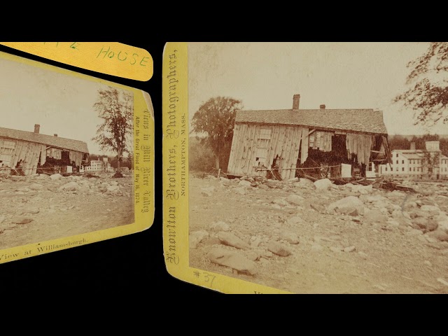 Barn, House of M. White, James Woolen Mill, Mill River Flood 1874 (VR 3D still-image)