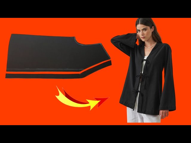 💥NEW TREND 💥Easy Winter Jacket Cutting and Sewing with Bow Tie