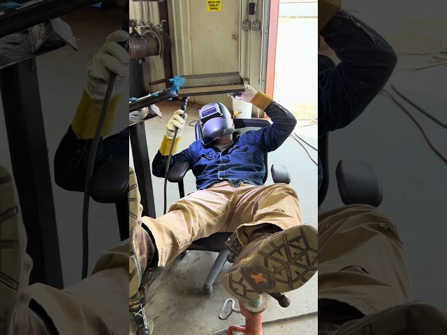 QC said be comfortable, there you go #welder #asmr #welding