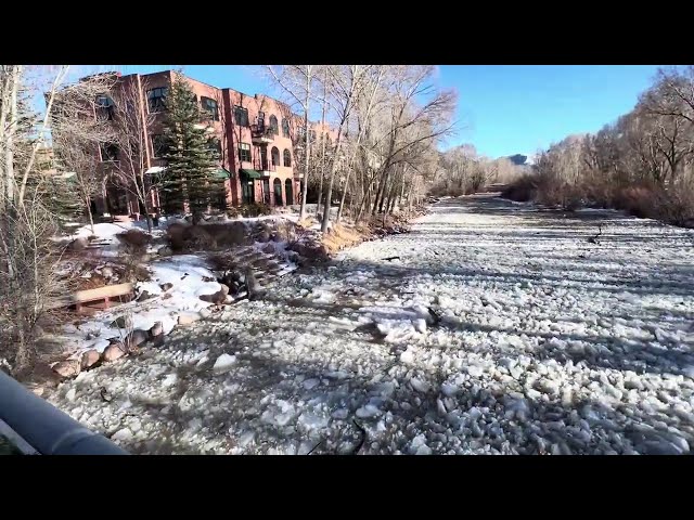 January 16, 2025 Ice Jam Release on the Roaring Fork River