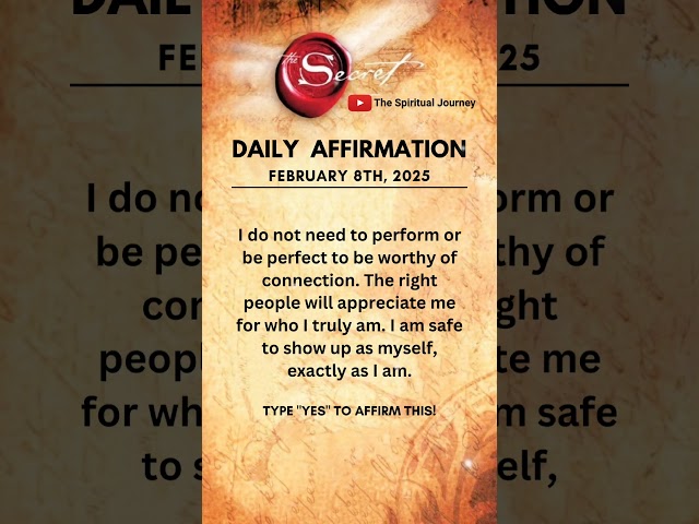 February 8th - Morning Affirmation | Spiritual Message Today | Affirmations For Self Love | #shorts