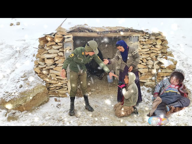 "Orphan child vs. police and single mother on a snowy day"