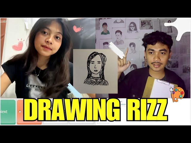 KEMBALI BIKIN BAPER CEWE OME TV - DRAWING RIZZ REACTION!