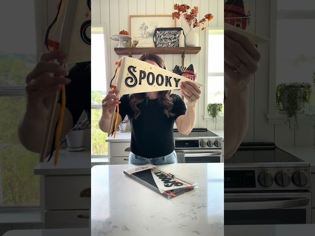 Vintage Spooky Felt Pennant for Halloween Decor | My Mind's Eye