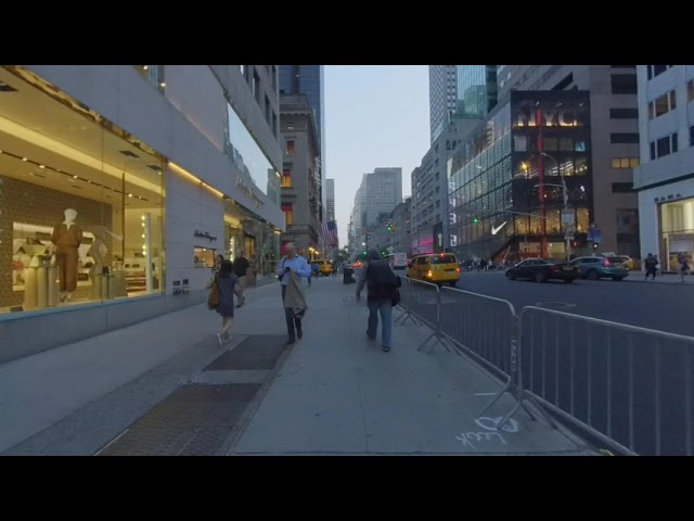 3D VR 180, New York City,  Manhattan, 5th Ave, 53rd to 52nd, left side.