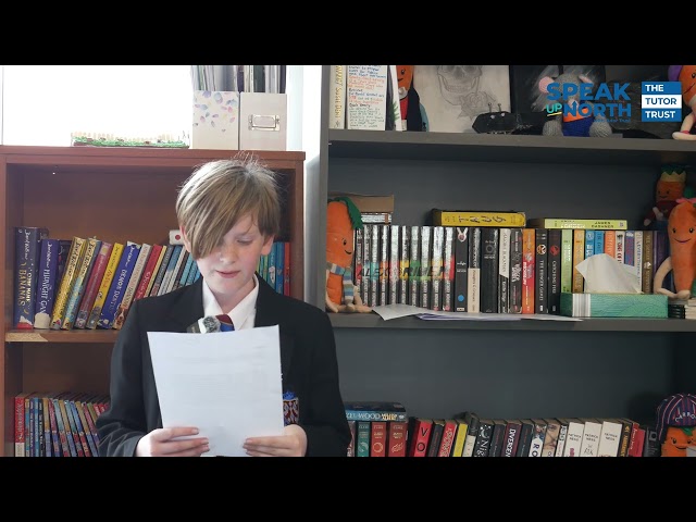 Speak Up North: James from Stockport School reads his winning poem about belonging