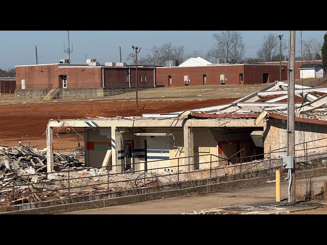 Stranger Things Hawkins high school middle school demolished filming location