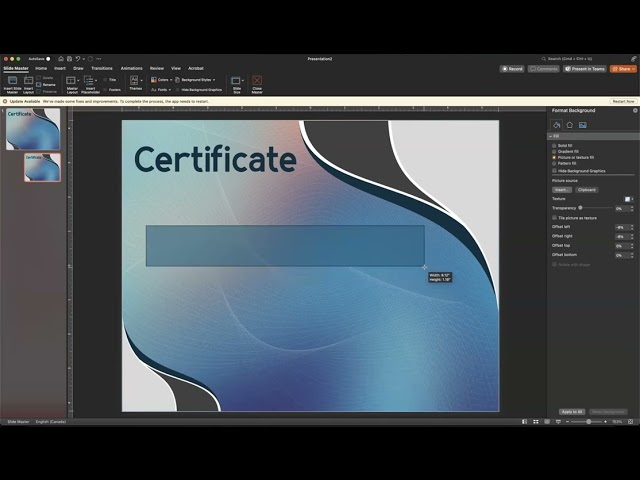 Creating a Certificate for Moodle using PowerPoint