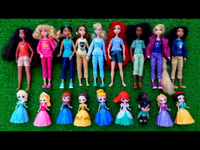 Disney Princess Doll Makeover ~ DIY Miniature Ideas for Barbie - Wig, Dress, Faceup, and More! DIY