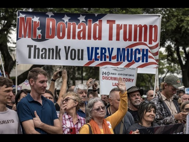 South Africa a divided nation. Pro Trump rally