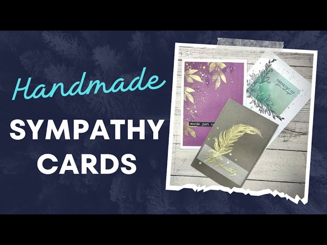 3 NEW Handmade Sympathy Cards