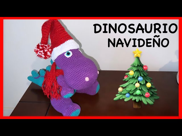 CHRISTMAS AMIGURUMI dinosaur, crochet step by step