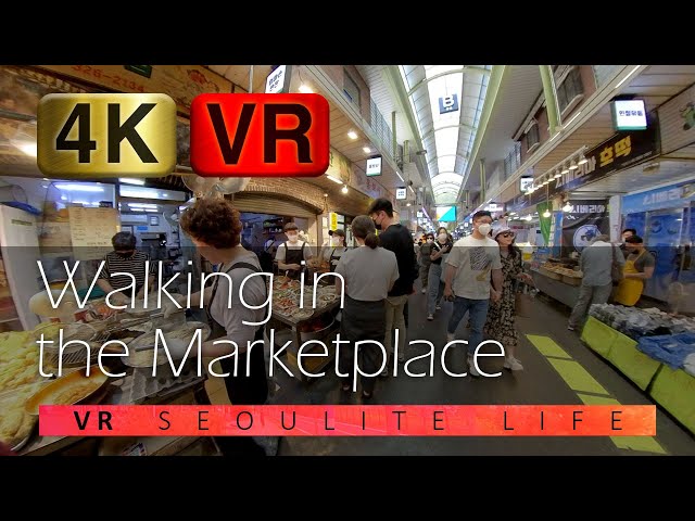 【VR 360】KOREA Walking in the Marketplace - NO talking, NO music