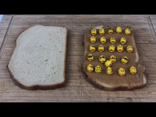 LEGO in Real Life ! Stop Motion Cooking ASMR Sandwich