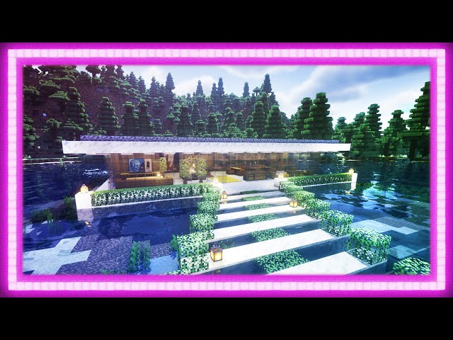 Modern house on the water 🏠 #minecraft Building 🏠