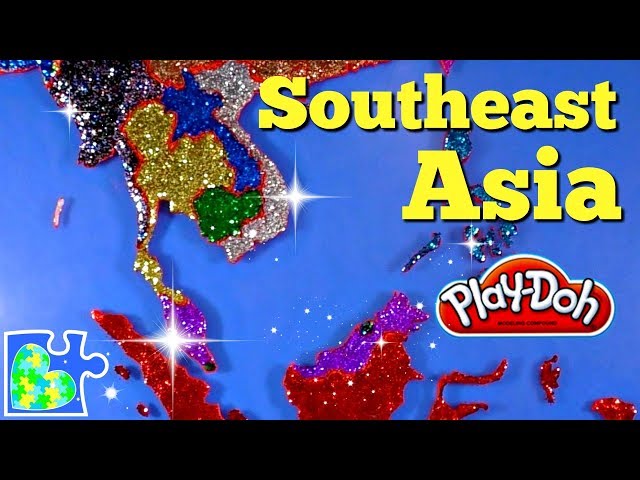 Southeast Asia Map for Kids: Super Fun Educational Play-Doh Puzzle!