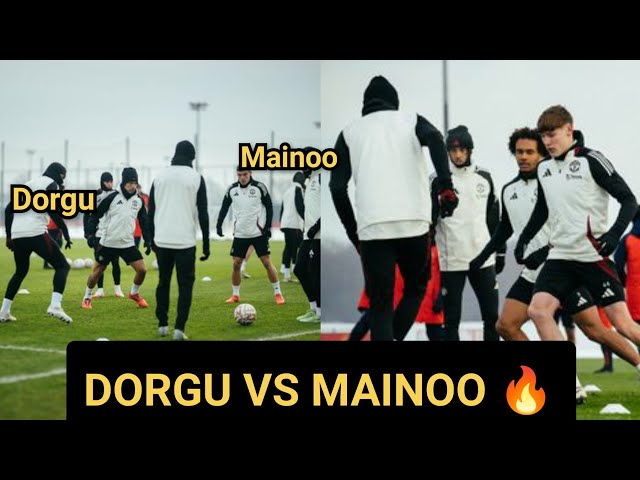 How Patrick dorgu Challenges kobbie Mainoo at Manchester United training complex || Utd team News