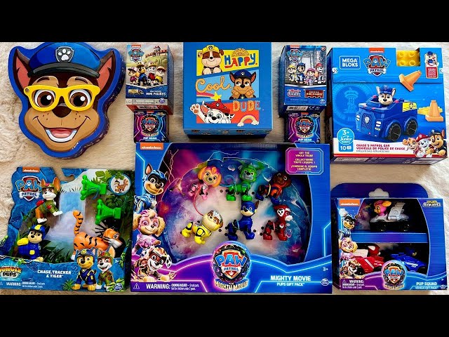 🥳Paw Patrol the Mighty Movie toy collection unboxing including deluxe vehicles and blind boxes ASMR