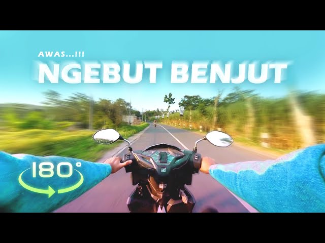 THE SENSATION OF BEING RIDDEN IN FRONT OF A MOTORBIKER ❗HYPERLAPSE — VR 180° BY ARTBIZ 360