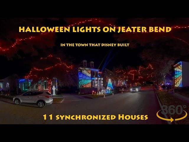 360 POV The Halloween Lights on Jeater Bend 2018 | Celebration Florida VR 4K / 5K