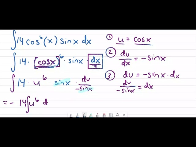 Antiderivatives U Substitution Trig Functions