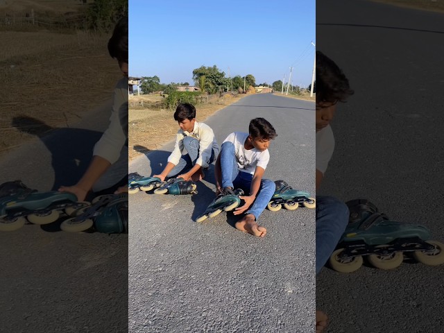 Trying to learning SkatingShoes at first time🛼😱#skating#skater #action#inlineskating #short#shorts