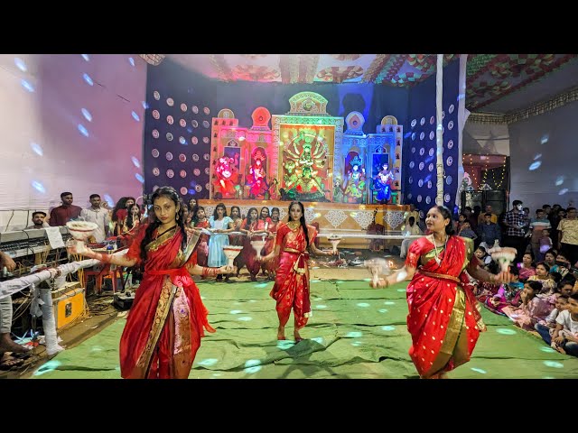 ঢোল বাজে || Durga puja dance cover || নলুয়া শ্রীশ্রী রক্ষাকালী মন্দির