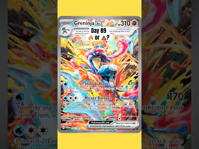 Day 89|🔥or💩? Opening 1 pack a day until we pull Greninja| Twilight Masquerade booster box #pokemon