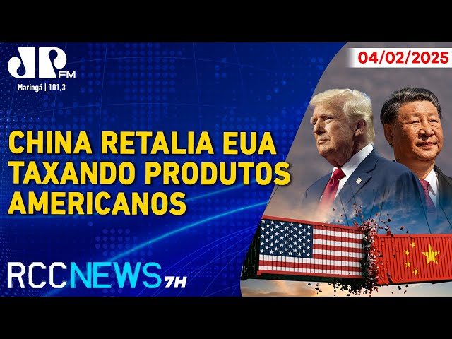 RCC News 7h |04/02| China retalia EUA taxando produtos americanos após anúncio de Trump