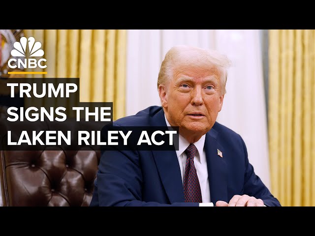 President Donald Trump signs the Laken Riley Act into law — 1/29/2025