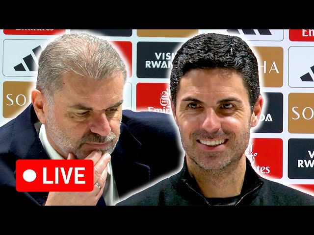 🔴 LIVE | Mikel Arteta and Ange Postecoglou post-match press conference | Arsenal 2-1 Tottenham