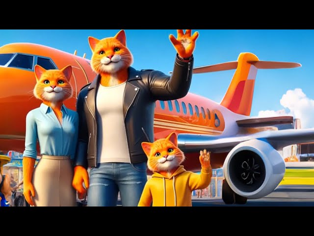 The orange cat didn't get the model he liked  but got a real plane #cartoon #animation