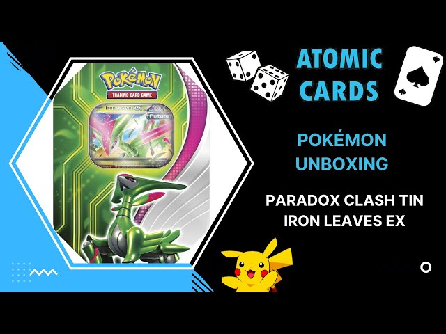 Pokémon Opening - Paradox Clash Iron Leaves ex Tin