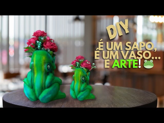 Cement + creativity - it's ART! 🐸#recycling #diycrafts #recyclemakingart #sapinho #diy #art