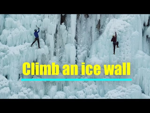 4K Drone Footage, Climb an ice wall in South Korea, relax music