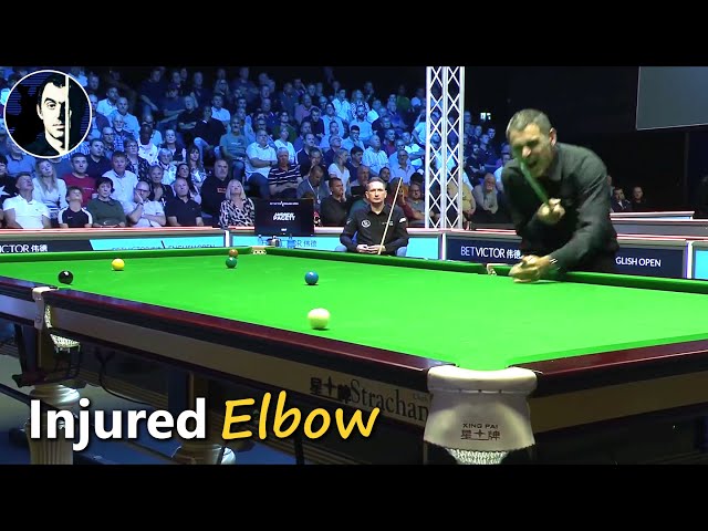 Ronnie Hurts His Elbow on the Shot | O'Sullivan vs Andrew Pagett | 2023 English Open R1