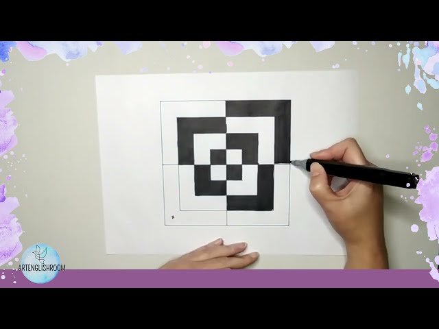 ARTE ÓPTICO FÁCIL | Easy OP ART. Mod.4. #arte #ilusionoptica #dibujo #tutorial #opticalillusion