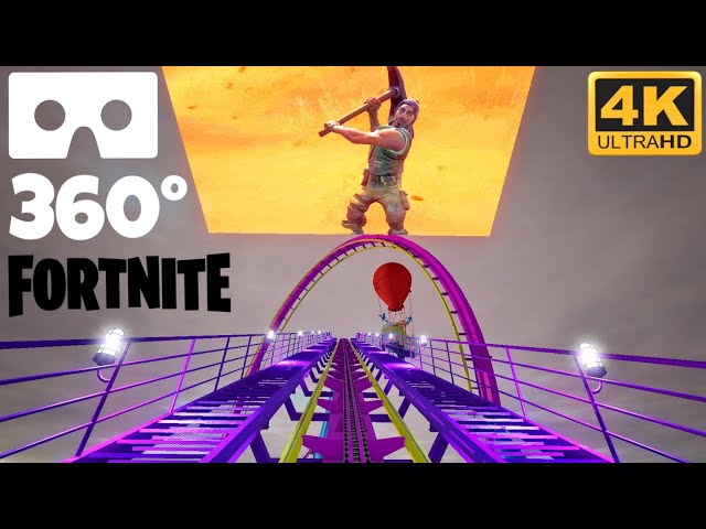 FORTNITE 360° VR Roller Coaster Ride POV 360 도 롤러코스터 탐험 ジェットコースター