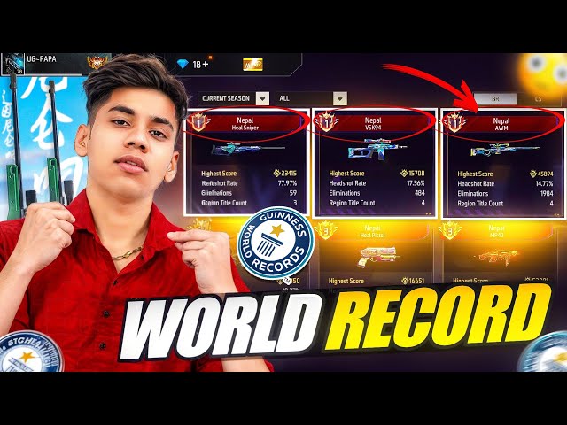 World Record🌎AWM Top 1 , Top 2 , Top 3 Title in My I'd🗿*Must Watch* !!