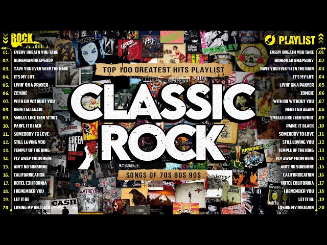 Classic Rock Songs Full Album 70s 80s 90 🔥 Queen, Bon Jovi, U2, ACDC, Aerosmith, The Police, Nirvana