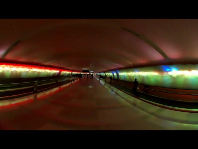 Detroit Airport (DTW) Tunnel Light Show 360