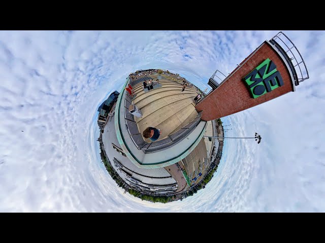 360° 4K | 🌇 Amsterdam from Above – Stunning Views atop NEMO Science Museum